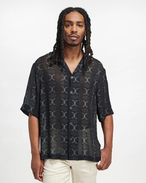 【DRIES VAN NOTEN】Cassi wallpaper-print voile shirt