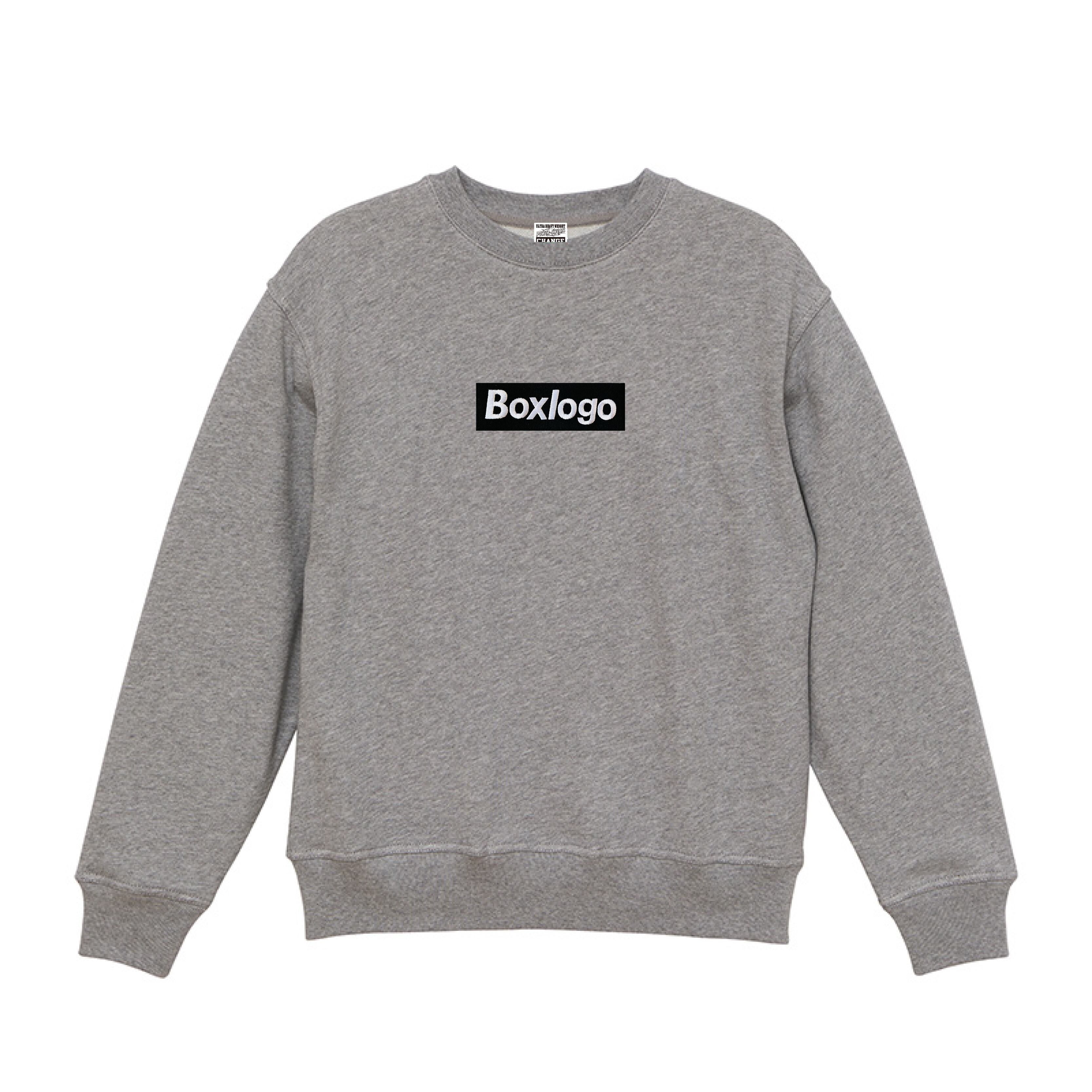 お買得限定品☆夏売れ筋 change Boxlogo Crewneck Sweatshirt(Grey