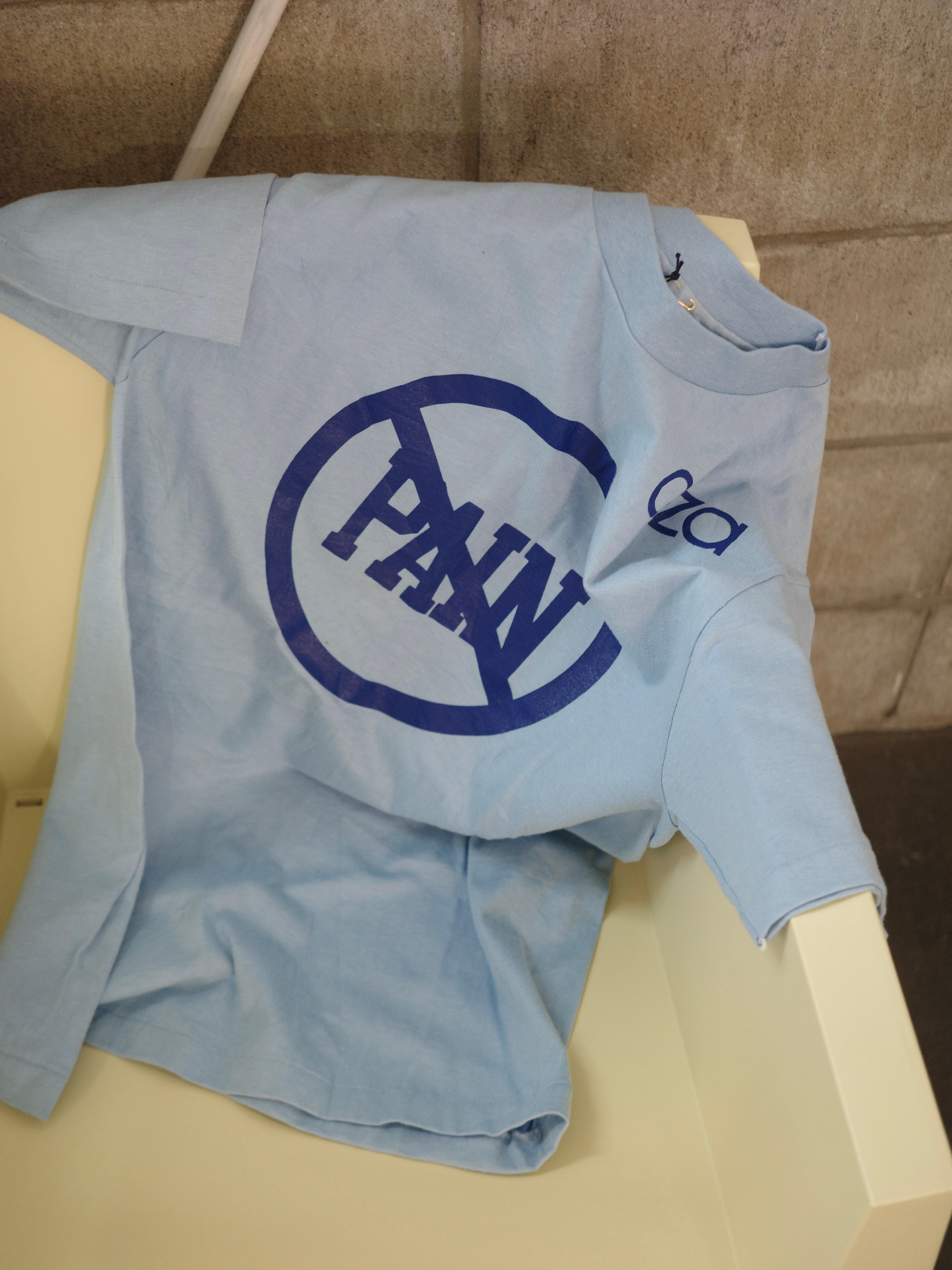 <vintage>no pain iceblue Tshirt