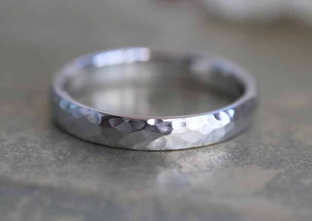 Pt900 プラチナリング　約3g 18金 ピンクゴールド プラチナ900 トリプルライン ダイヤモンド