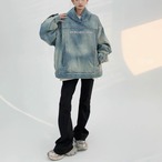 American style denim oversized hoodie (NC244)