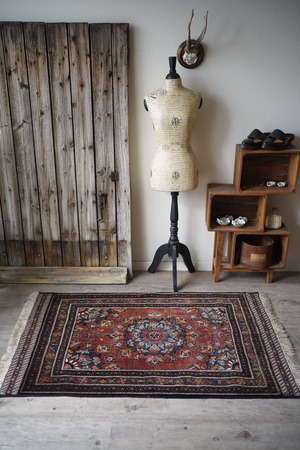 【234】Vintage Afghan Maliki family Baluch rug 1990's