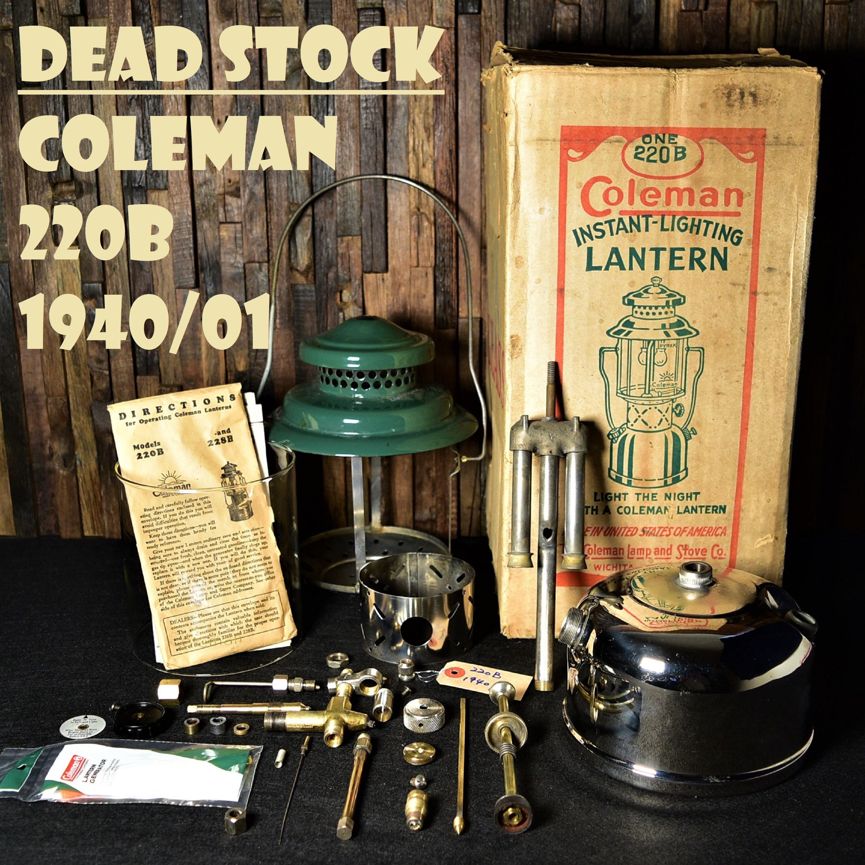 コールマン 220B 1940年1月製造 未点火箱付き ビンテージ ツーマントル
