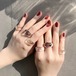 RING || MINI ROUND SHAPED CLEAR RING WITH LINES || 1 RING || SILVER || FBF900