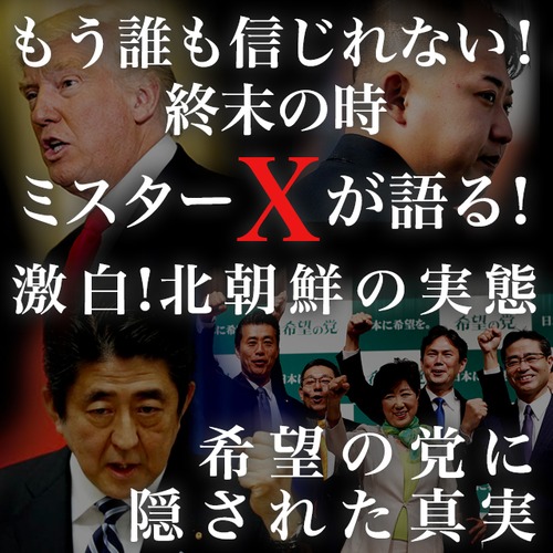 もう誰も信じれない終末の時 ミスターXが語る 激白北朝鮮の実態 希望の党に隠された真実