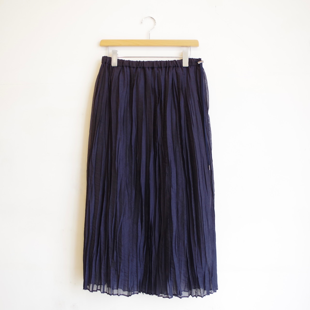 SIWALY  Sheer Rough Pleats Skirt