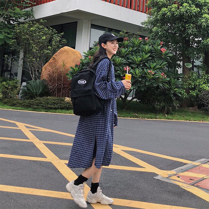 シンプル チェック柄 ロング プルオーバー ワンピース 大人カジュアルコーデ シンプル チェック柄 ロング プルオーバー ワンピース 大人カジュアル