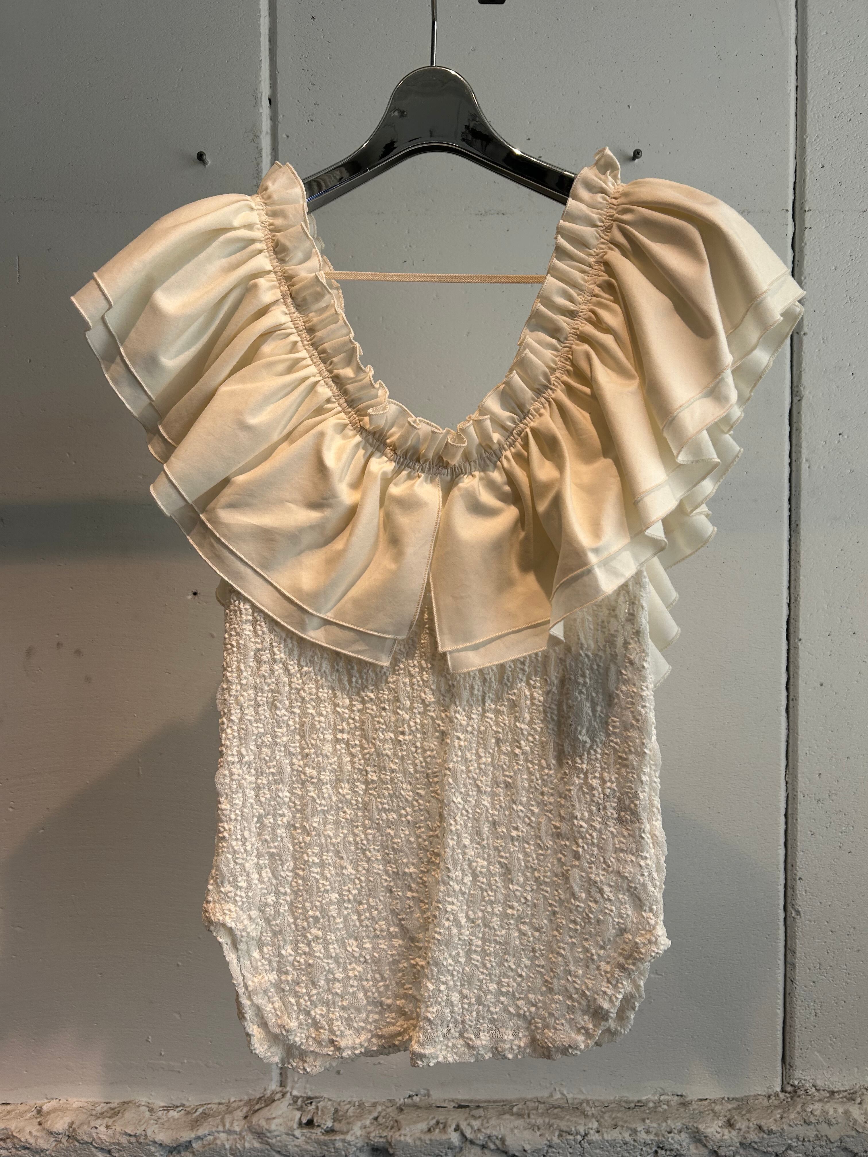 FUMIE TANAKA/フミエタナカ】lace arm gather P/O(FUMIE=TANAKA FUMIE TANAKA/フミエタナカ】lace arm gather P/O(FUMIE=TANAKA