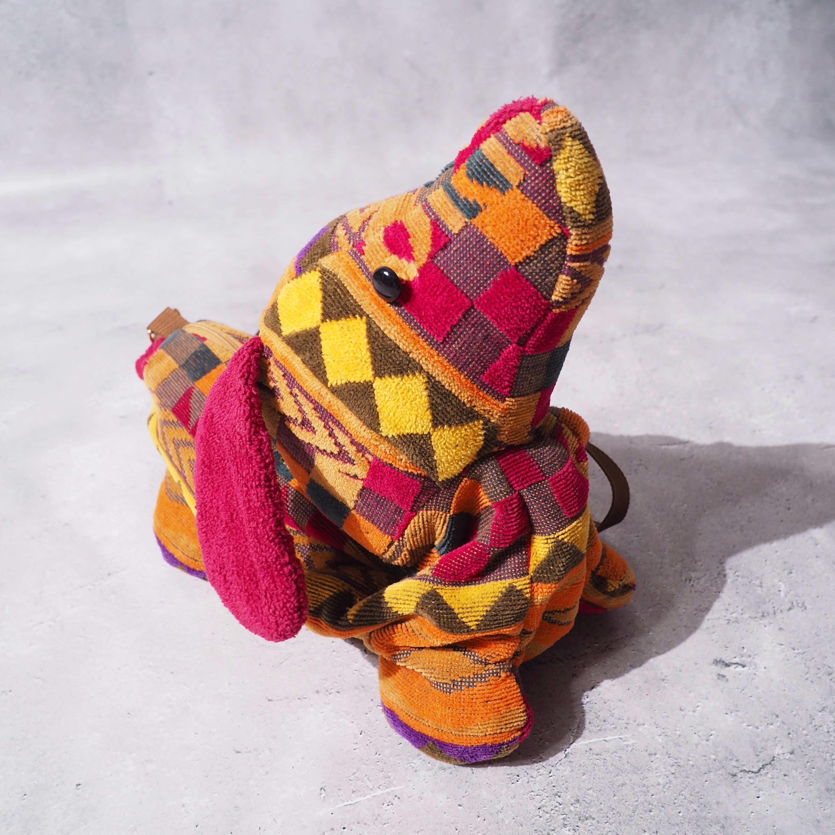 1990s Colorful ethnic Dachshund vintage shoulder Bag