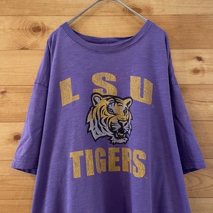 【COLOSSEUM ATHLETICS】カレッジ LSU ルイジアナ州立大学 プリント Tシャツ ロゴ イラスト TIGERS 2XL ビッグサイズ US古着