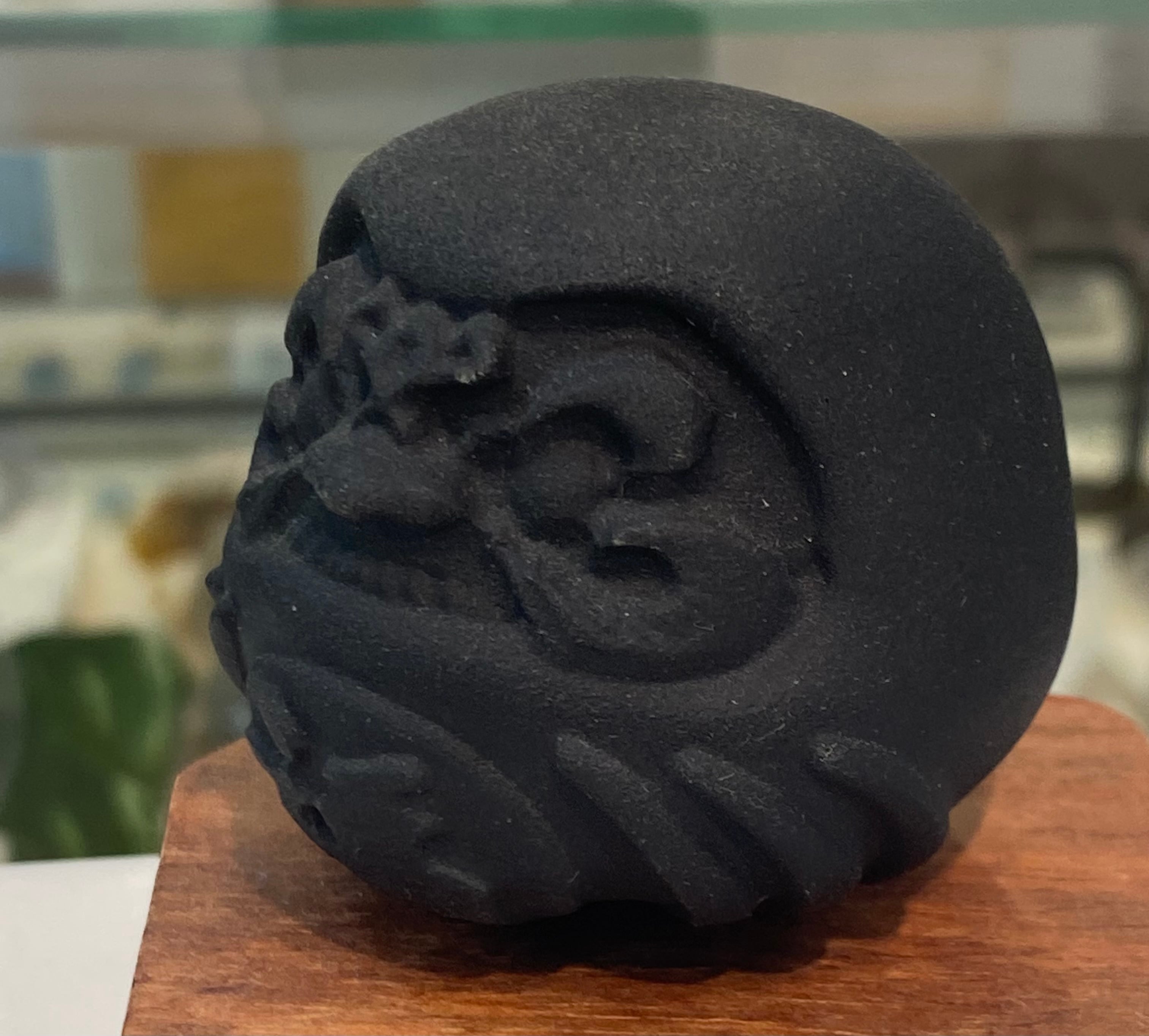 オブシディアン達磨 黒曜石ダルマ 達磨 風水 台座付き 商売繁盛 縁起物