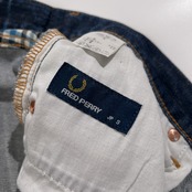 FRED PERRY フレッドペリー デニム パンツ ジーンズ サイズ S /日本製/ヒットユニオン/男女でも