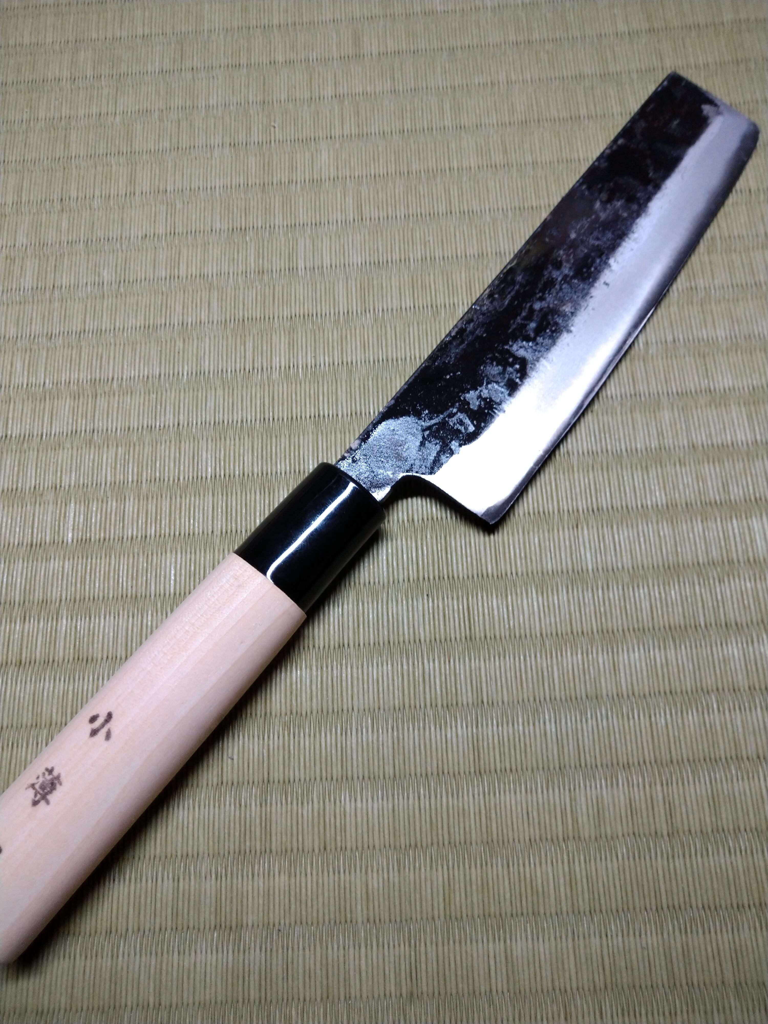 Amazon｜青木刃物 堺孝行 シェフ和庖丁 鎌型薄刃 19.5㎝ 銀三