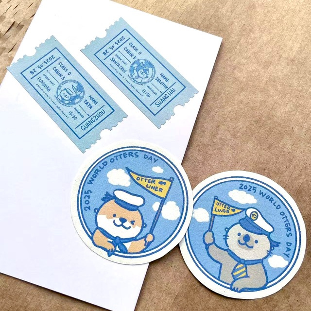 世界カワウソの日限定シールセット