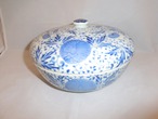 伊万里染付花唐草蓋物 Blue &white Imari porcelain bowl with cover(circle,flower) 