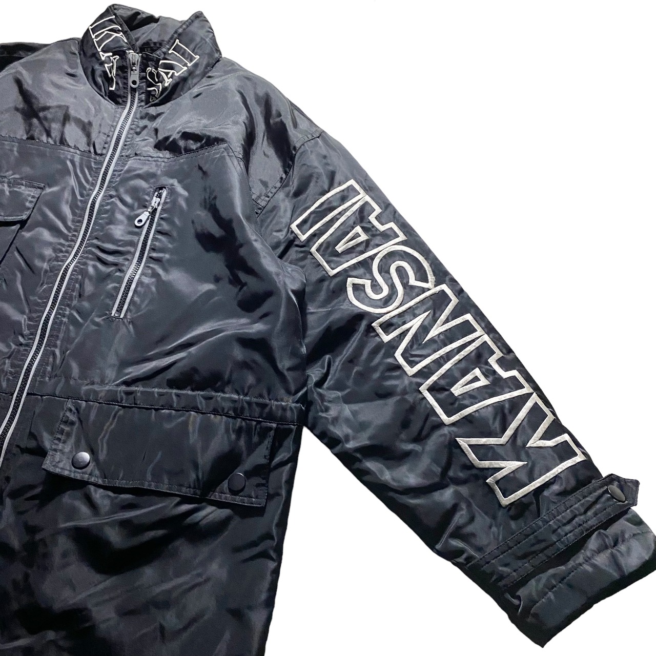 vintage KANSAI MAN logo design nylon coverall jacket