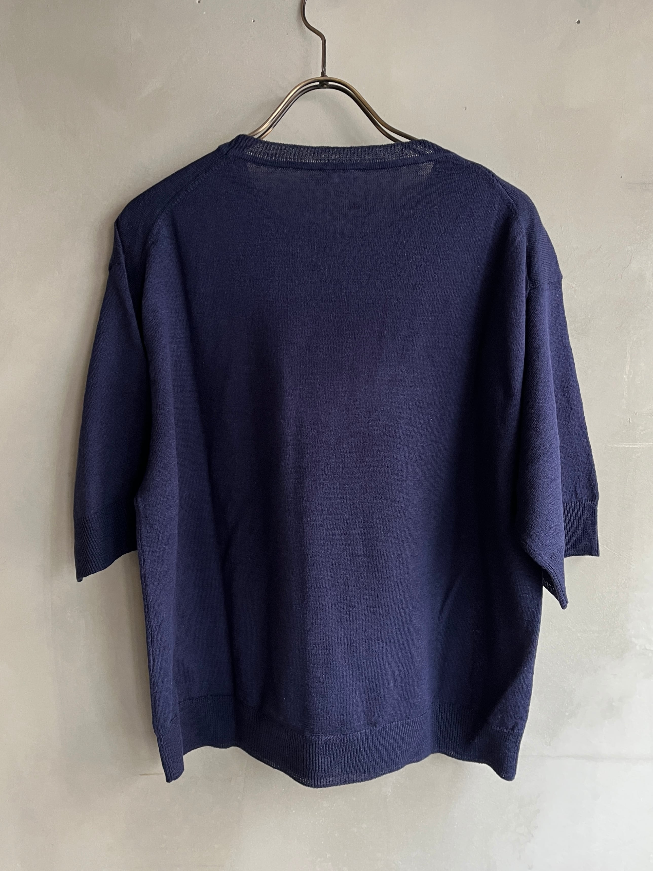 eleven 2nd｜リネン＆コットン サマーセーター｜ネイビー | 岡の oka no
