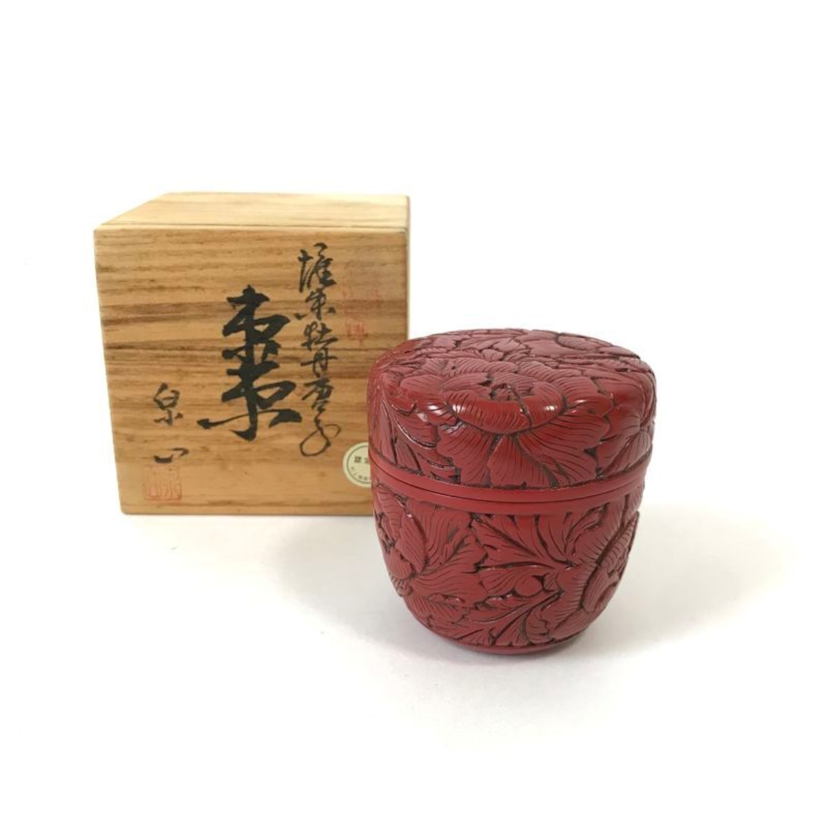 1130③☆無形文化財☆村上堆朱☆菓子器/☆ 古玩/古美術品/