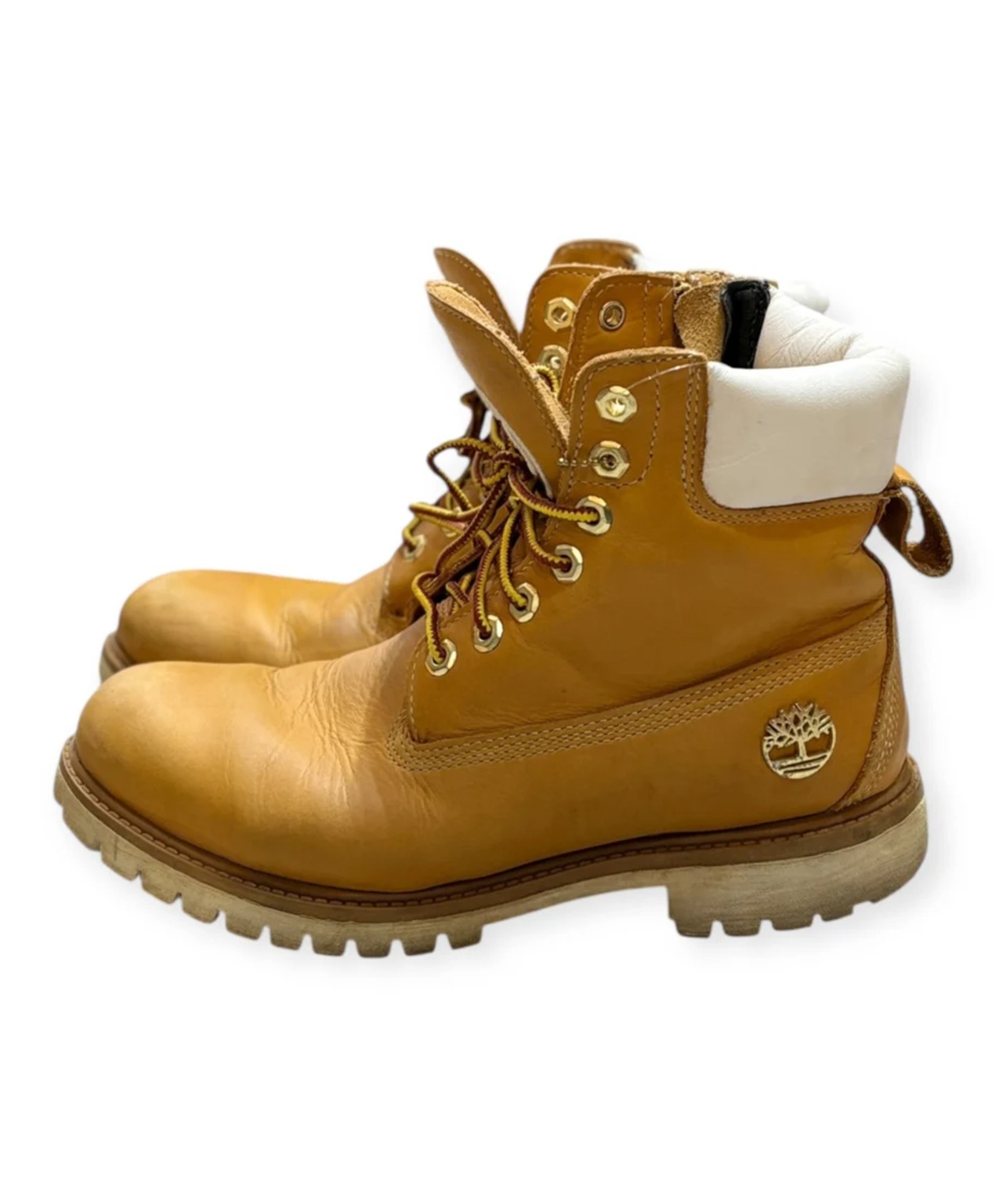 【USED】2000s STUSSY Timberland イエローブーツ コラボ 別注 サイズ26