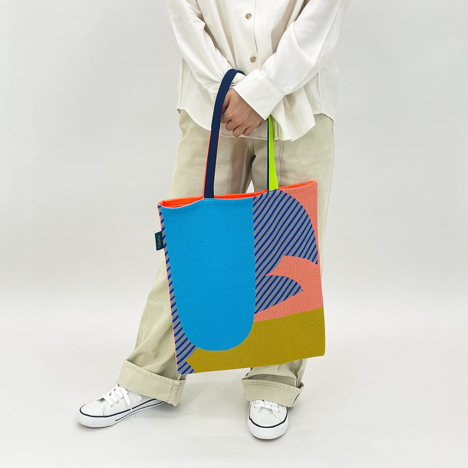 MASARU SUZUKI】鈴木マサル PIPING KNIT TOTE BAG PAPER LEAF