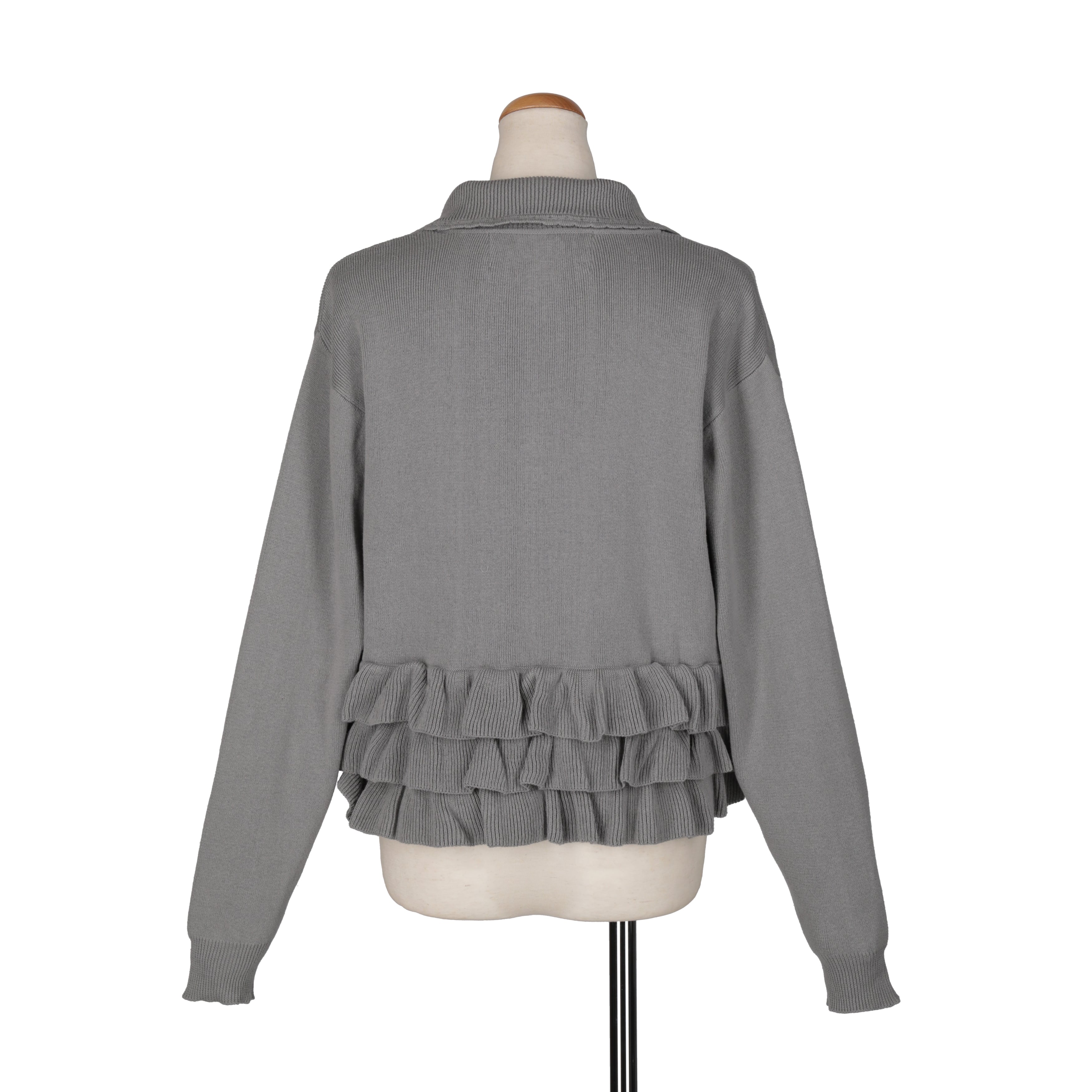 フリルプルオーバーニット　GRAY