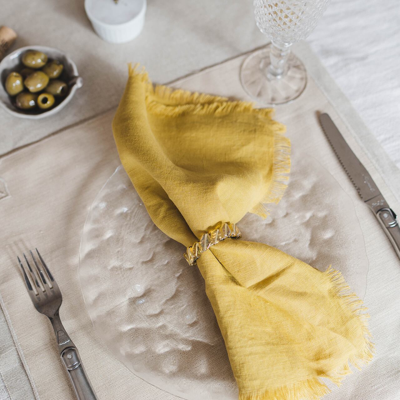 テーブルナプキン イエロー 3枚セット リネン Table Napkin Yellow Betises べティーズ 公式オンラインショップ