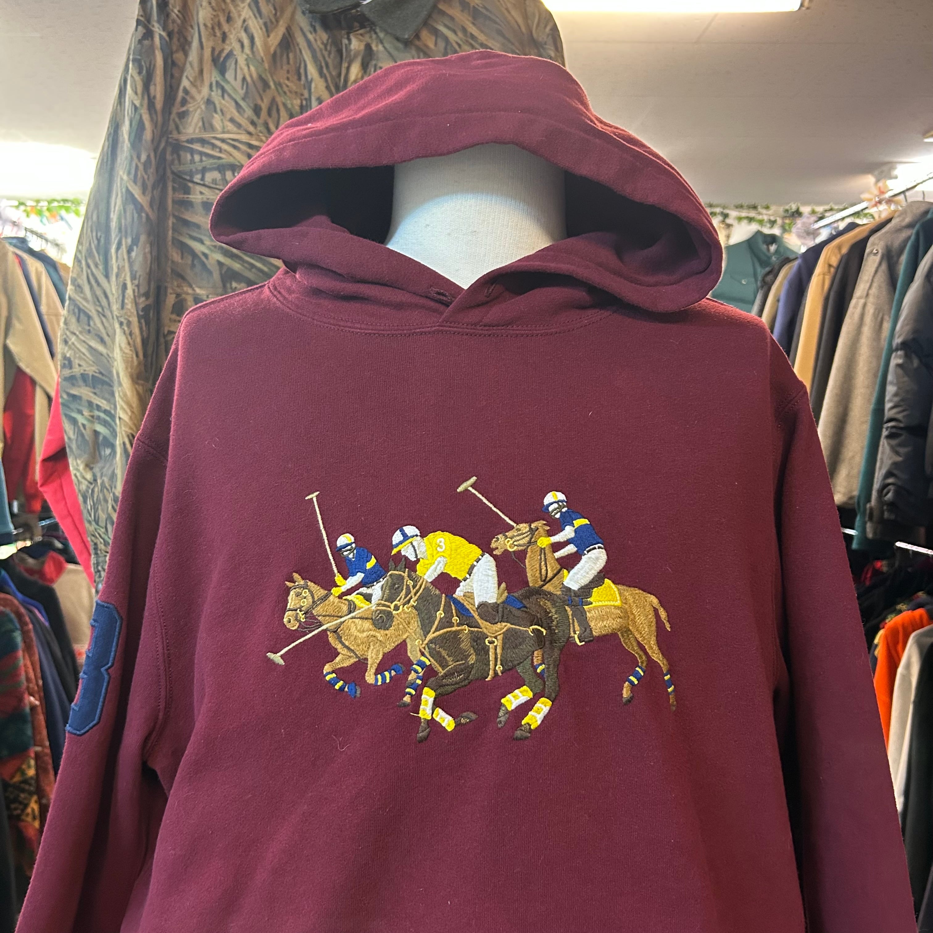 POLO RALPH LAUREN トリプルポニーフロント刺繍フーディ | 古着屋PENNY