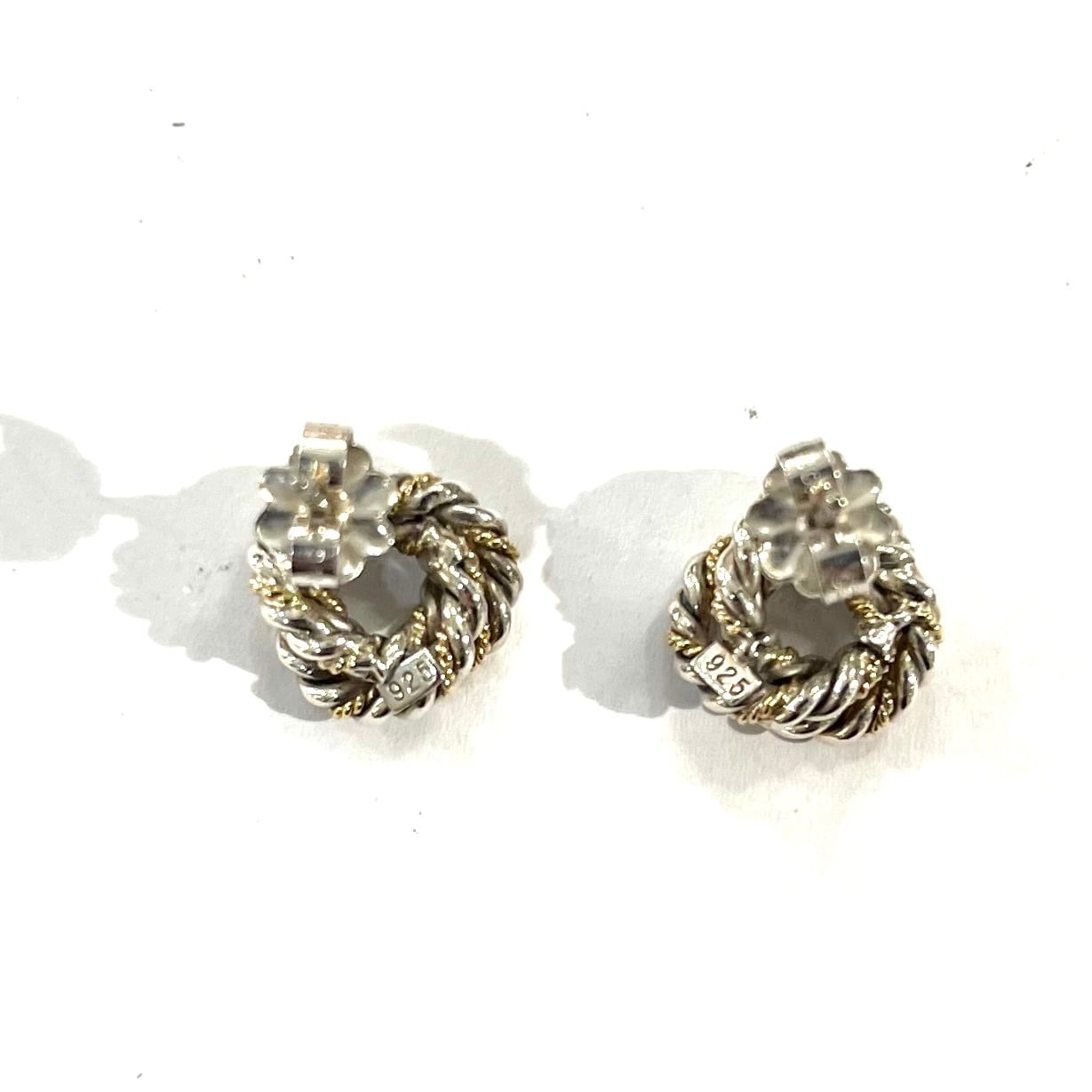 TIFFANY&Co.】T2805 SV925×K18 750 ツイスト コンビ スタッドピアス