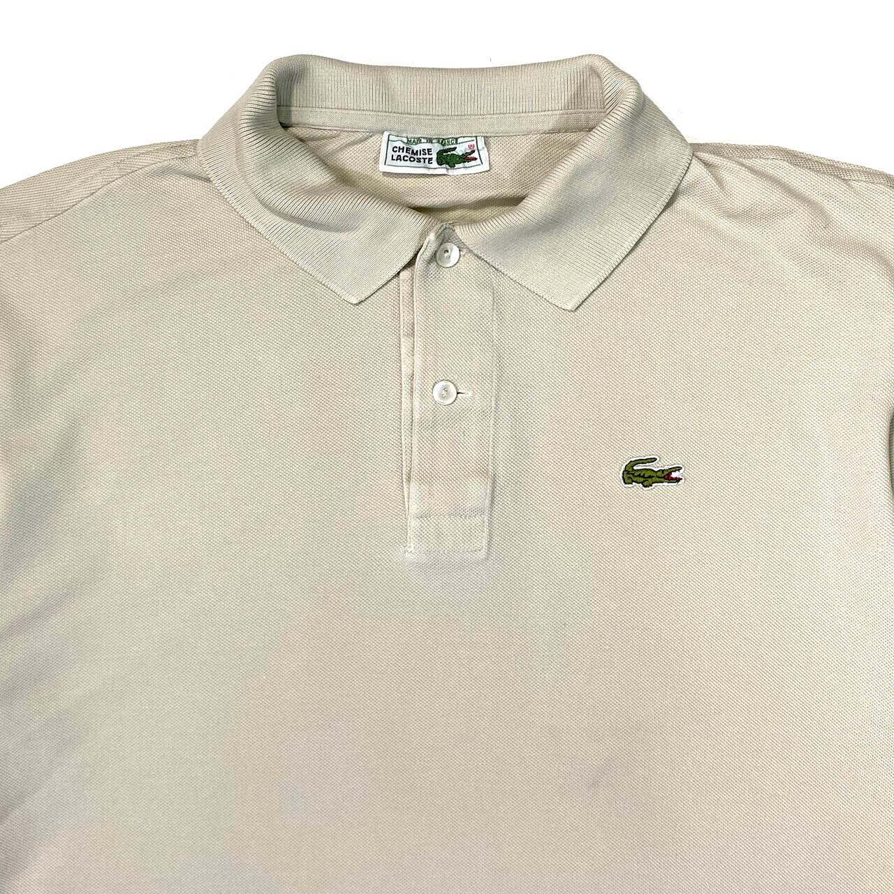 フランス製 ラコステ LACOSTE ポロシャツ ベージュ ゆるだぼ 80s