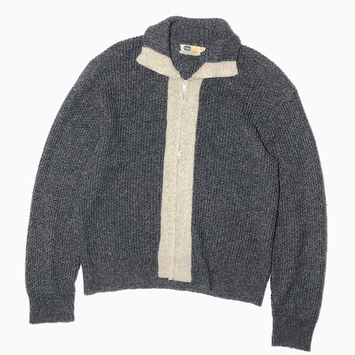 Vintage 60's【PILGRIM】Zip-up Knit Cardigan