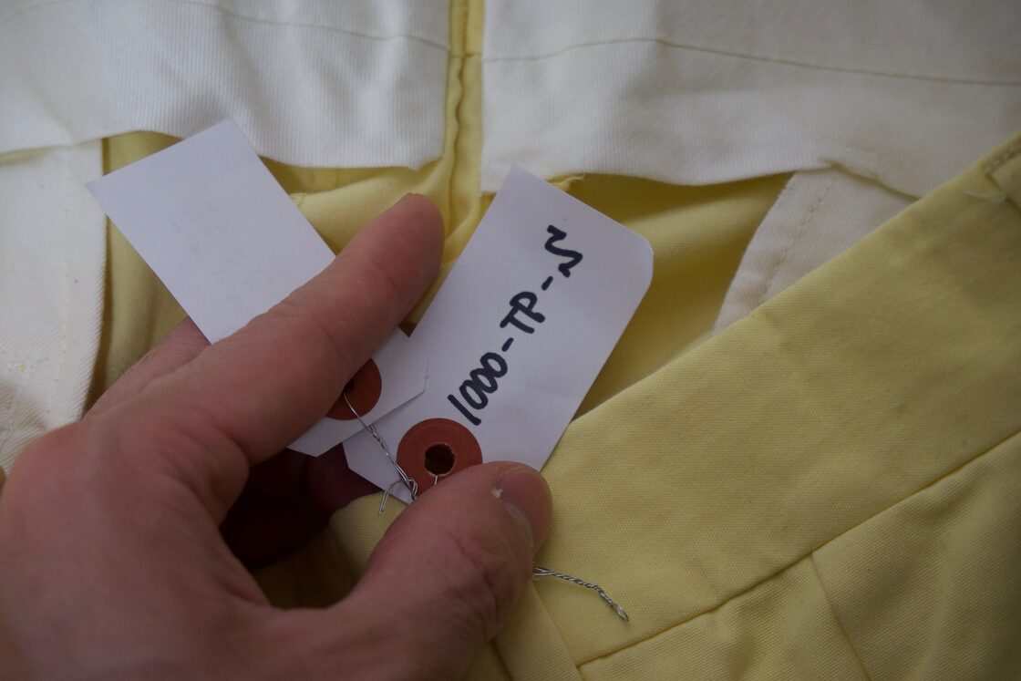 brooks brothers】vintage used 2tuck slacks yellow (smop000146