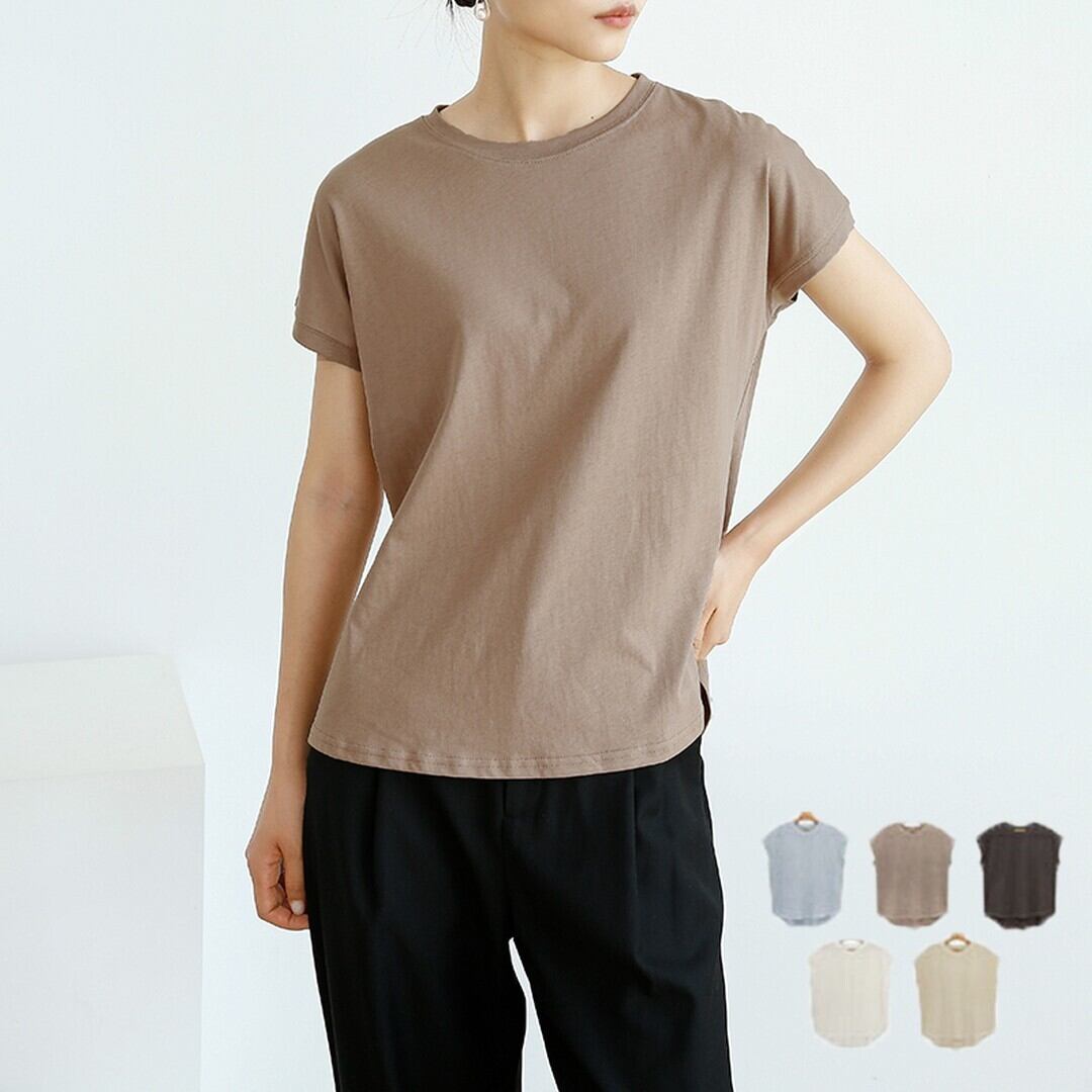 韓国風 オーバーサイズTシャツ ゆるシルエット シンプル 5色 レディース 春夏