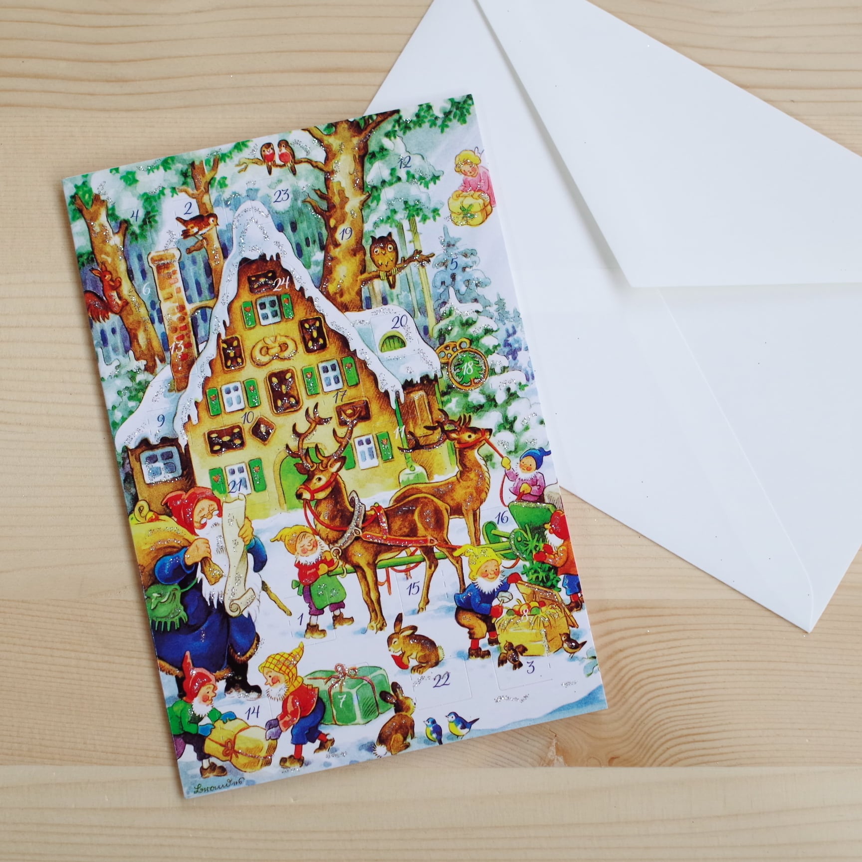 アドベントカレンダー お菓子の家（A6サイズ） | 木のおもちゃ専門店