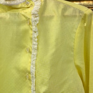 VINTAGE yellow classical blouse