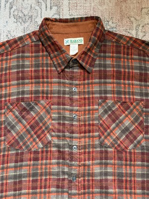 80〜90s / HABAND / print flannel check shirts