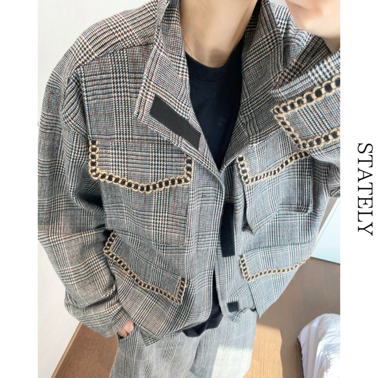 Chain Pocket チェックジャケット_O51・画像10