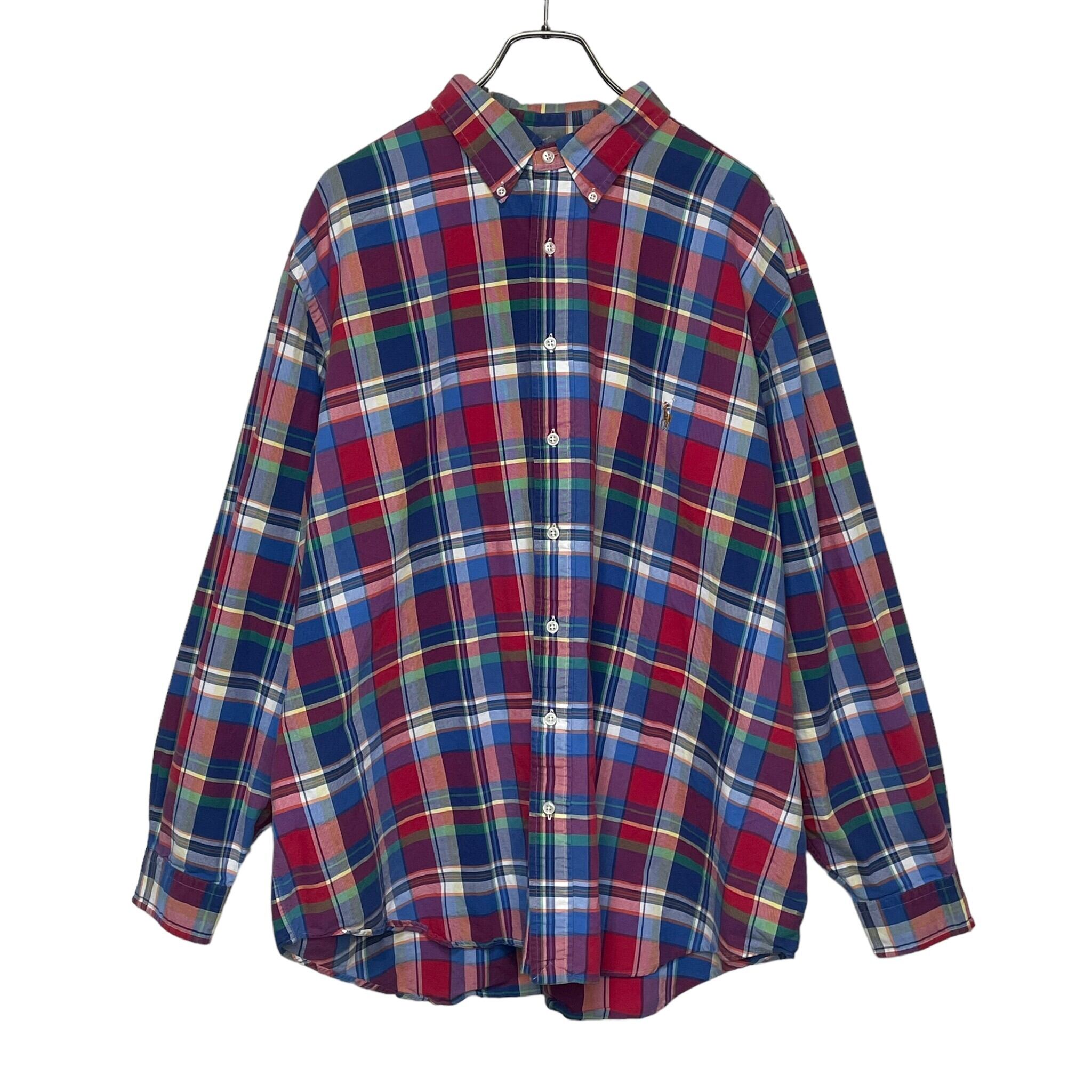 RALPH LAUREN 長袖シャツ 2XL 刺繍 チェック柄 厚手 | 古着屋OLDGREEN