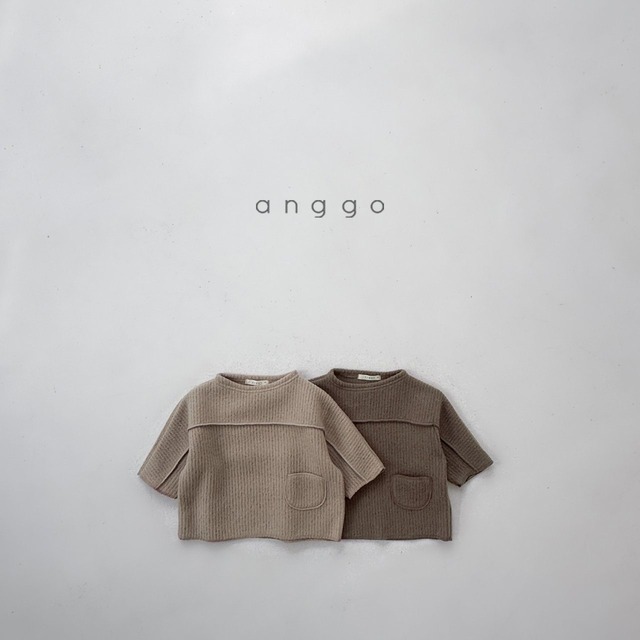 【即納】anggo denish Tee 23w（韓国子供服 長袖起毛ロンT）