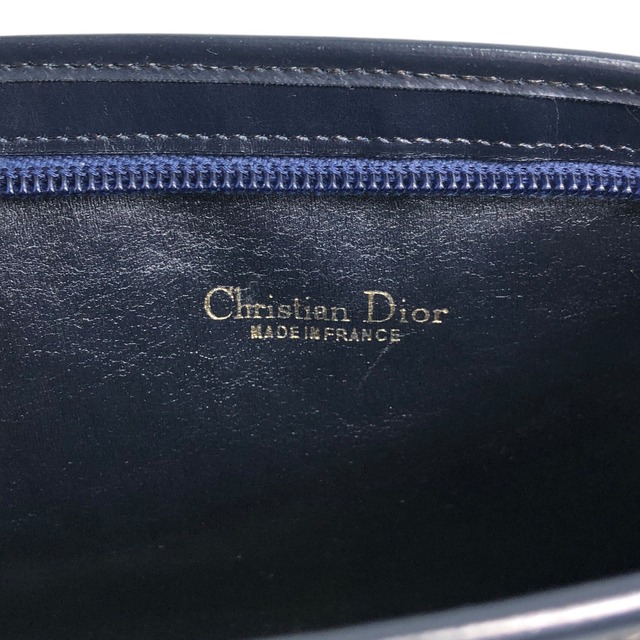 Christian Dior クリスチャン ディオール トロッター ショルダーバッグ ネイビー ロゴ ジャガード レザー ワンショルダーバッグ vintage ヴィンテージ オールド s83xi3