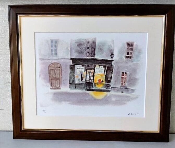 渡辺あきお 版画 猫 ダイヤモンドスクリーニング こっちへおいでよ