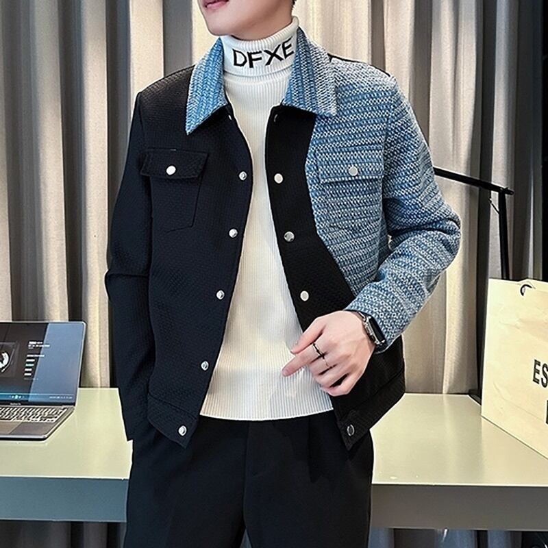 バイカラー フラップポケット シングルジャケット LB0435