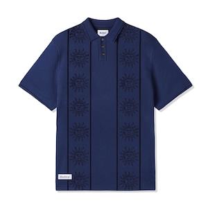 BUTTER GOODS SOLOR KNIT S/S SHIRT BLUE サイズL