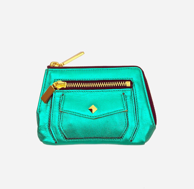 Metalic Zip Wallet　GREEN