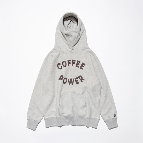 TACOMA FUJI RECORDS  COFFEE POWER HOODIE designed by Yunosuke OATMEAL