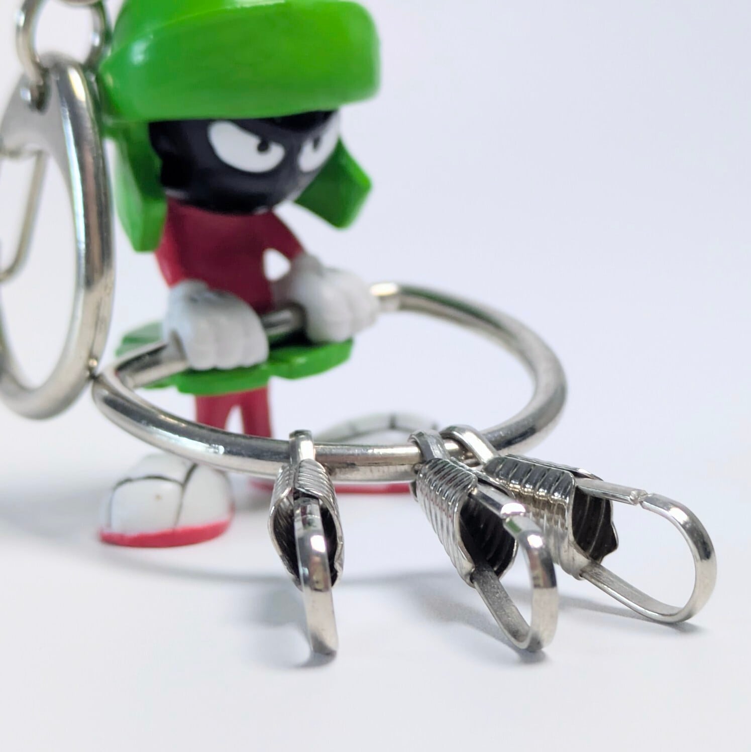 ☆VINTAGE 1996☆【 Looney Tunes ( ルーニーテューンズ ) 】 マービン・ザ・マーシャン PVCフィギュアキーホルダー リングクリップ 〚アメリカン雑貨 アメトイ〛