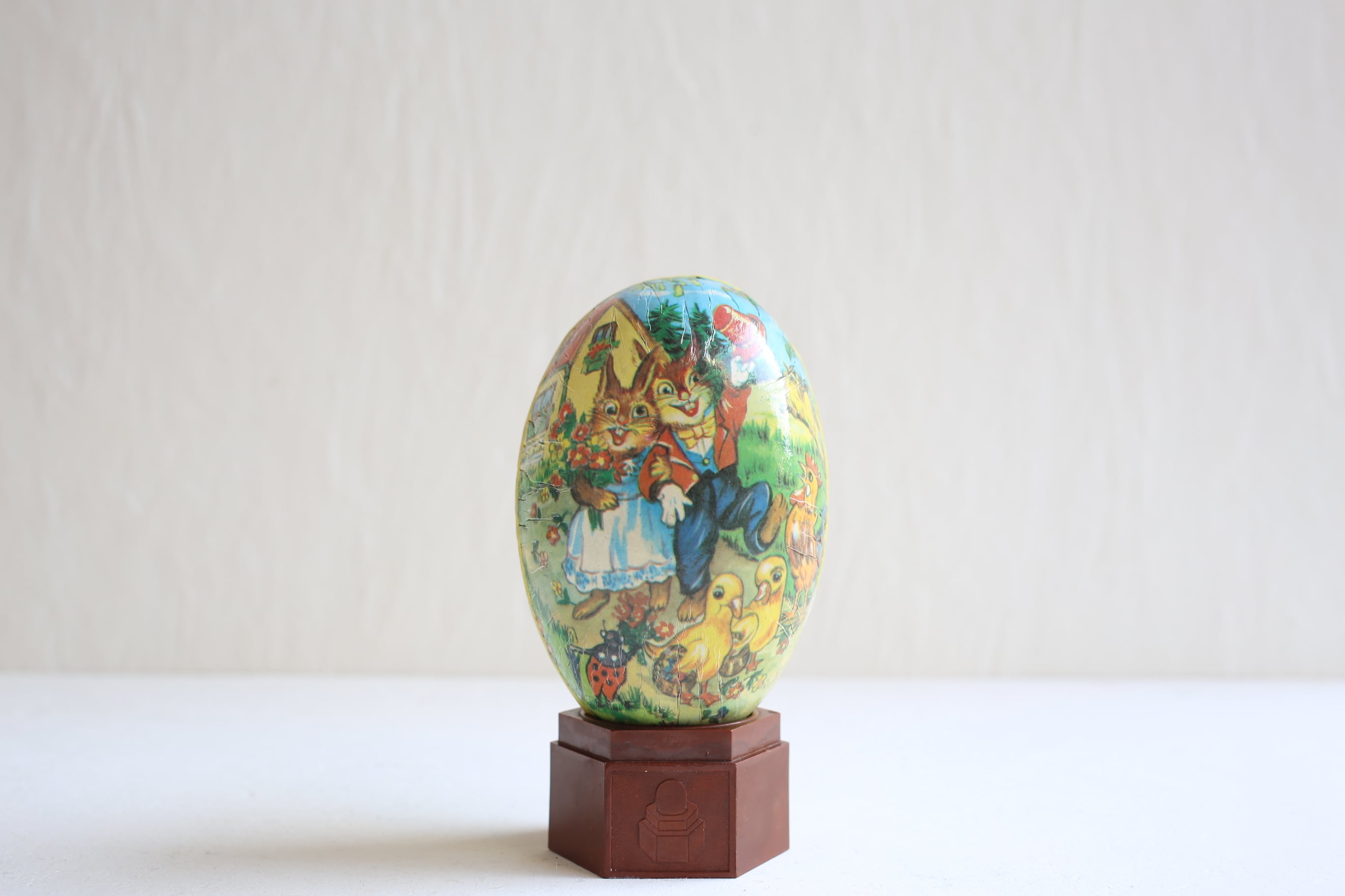 フランス ヴィンテージ 復活祭 イースターエッグ ペーパーボックス (大) N-04194