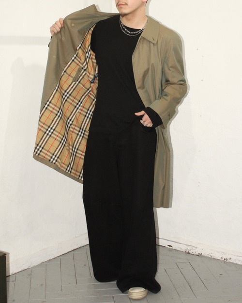 90s（1990）Burberry Equivocal Color Balmacaan Coat ENGLAND製