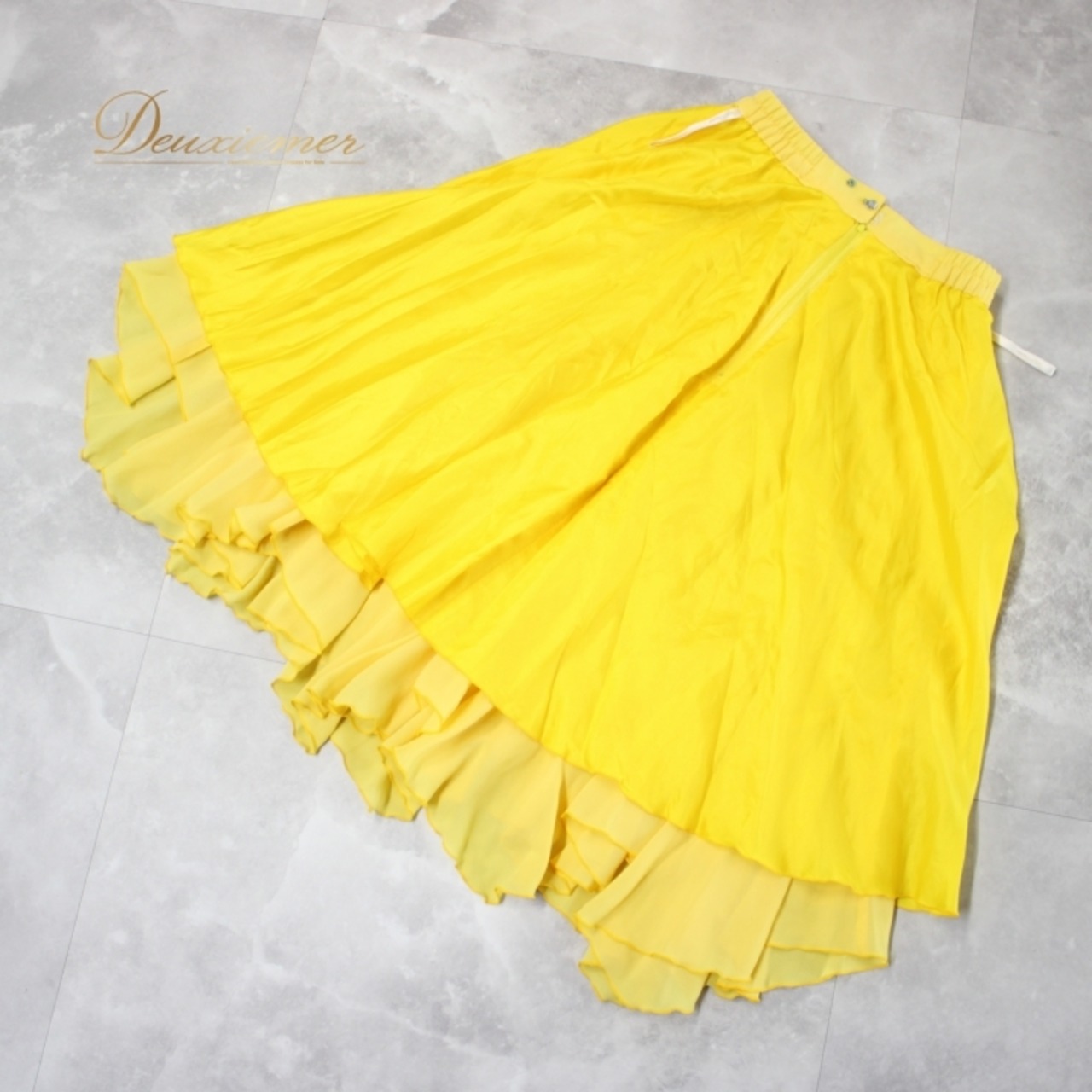 社交ダンス 衣装 スタンダード スカート レッスンウェア 練習着 オールシーズン Bright Proceed ブライトプロシード 黄色 イエロー系 社交ダンス スカート レッスン 練習 オールシーズン ファスナー 伸縮性 ポリエステル ラインストーン 鮮やか イエロー 美しい 輝く レディース Mサイズ おしゃれ フラメンコ ダンス 発表会 かわいい 柔らかい 体型カバー