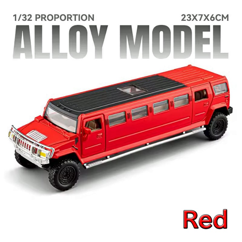 ハマー H2 リムジン 1/32 ミニカー 全3色 ライト点灯 エンジンサウンド
