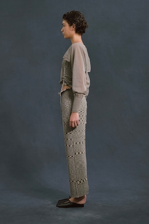 Black Gradient Yarn Pants / GRAY×CHARCOAL